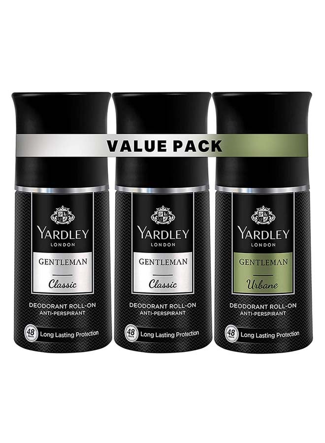 ياردلي مزيل عرق جنتلمان كلاسيك و جنتلمان أوربان 50ml Pack of 3  - Image 1