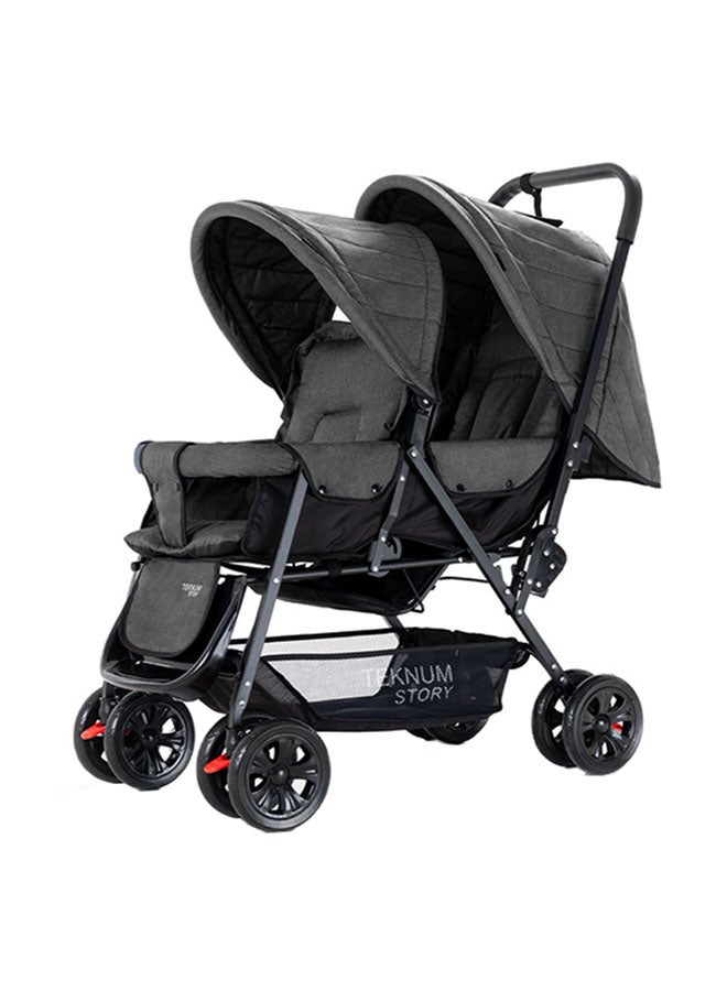 TEKNUM Double Baby Stroller - Dark Grey  - Image 1