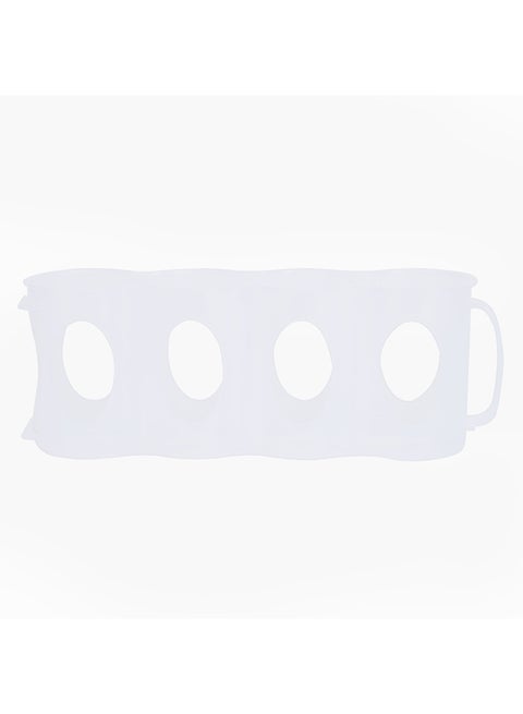 4-Section Can Holder With Handle White 29.5x11.7.8cm