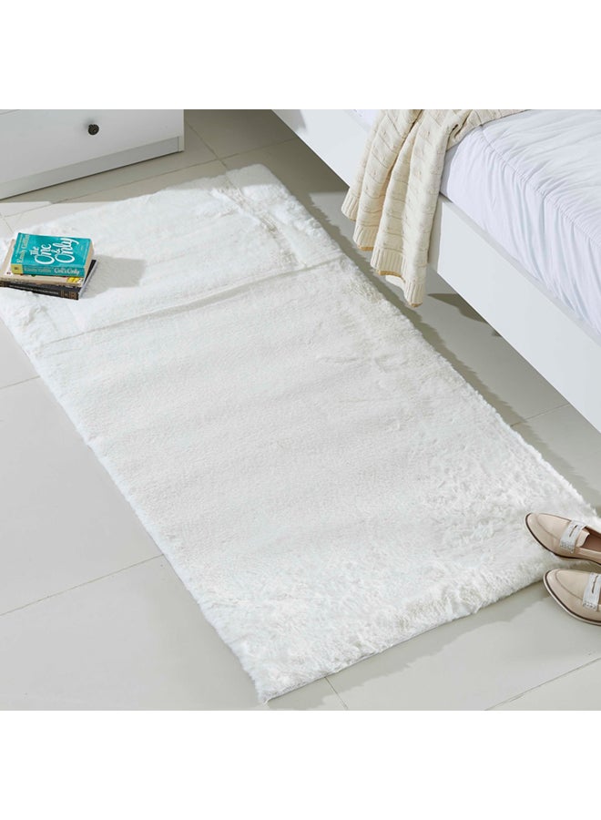 Home Box Faux Plush Rug White 150x80cm  - Image 1