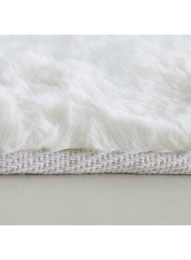 Home Box Faux Plush Rug White 150x80cm  - Image 2
