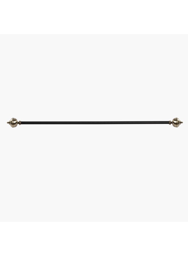 Home Box - Hale Double Curtain Rod With Holder Black - Image 1