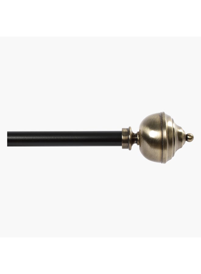 Home Box - Hale Double Curtain Rod With Holder Black - Image 1