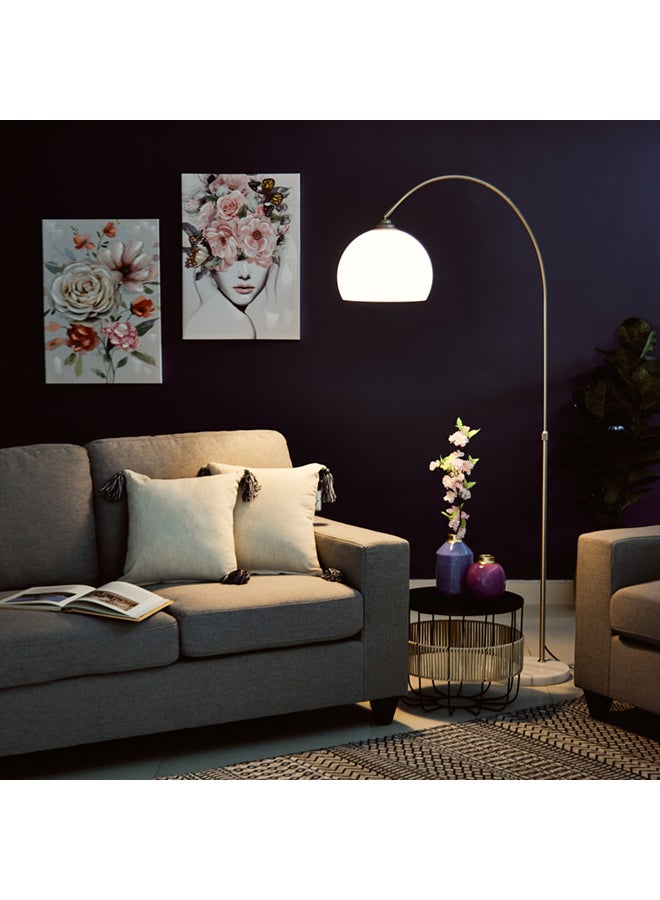 Home Box - Stylish And Durable Modern Designed Omega Arc Floor Lamp 40 W Chrome 210cm - Image 1