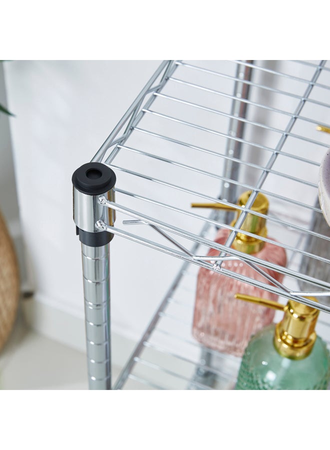 هوم بوكس وحدة رفوف ملابس بـ3 طوابق من كين فضي 80x60x35سم - Image 3