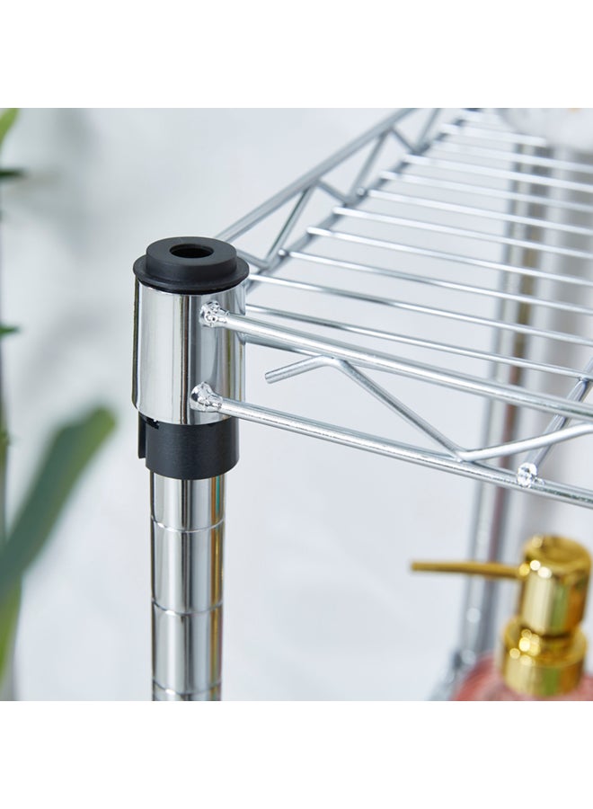 هوم بوكس وحدة رفوف ملابس بـ3 طوابق من كين فضي 80x60x35سم - Image 4