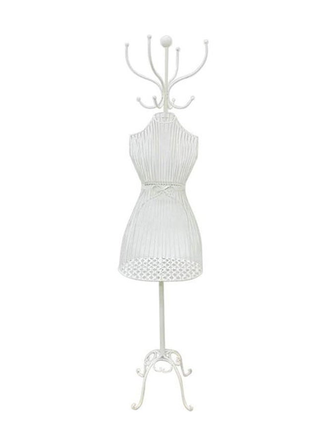 LINGWEI Half Length Iron Female Mannequin White 40x29x175cm - Image 1