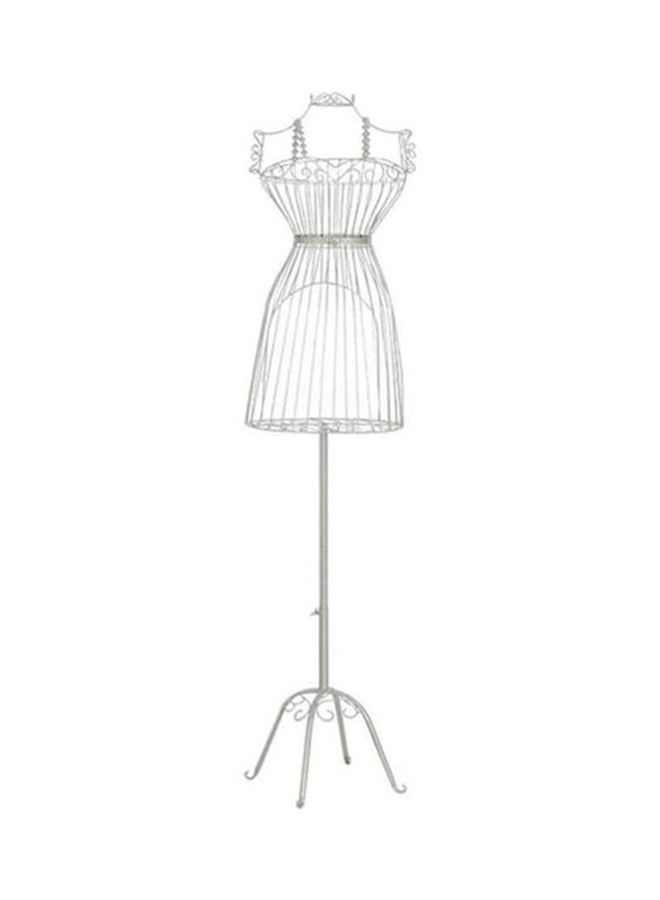 LINGWEI Half Length Iron Female Mannequin White 40x29x165cm - Image 1