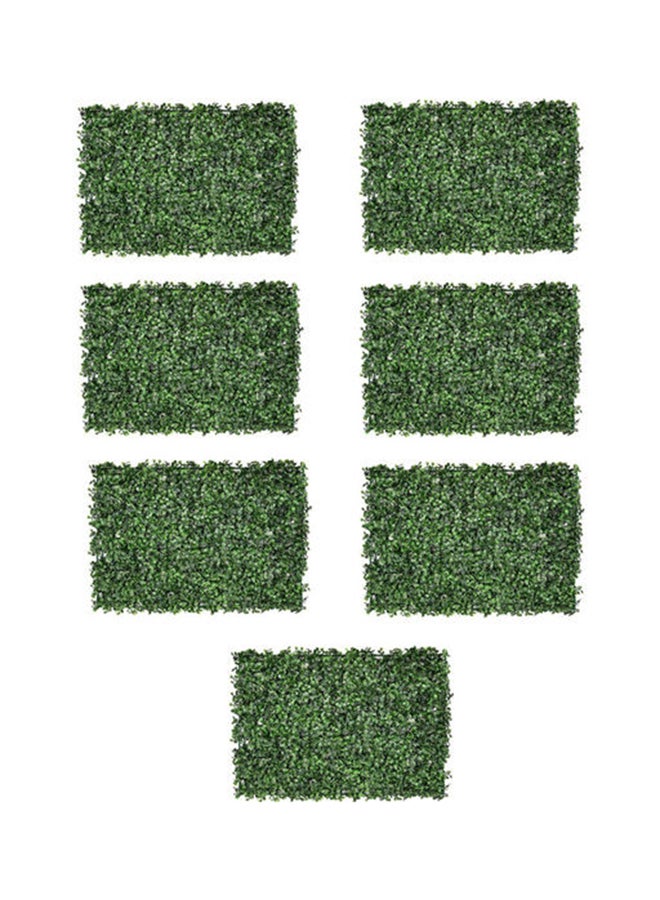 LINGWEI 7-Piece Artificial Plastic Wall Grass Green 40x60x3cm  - Image 1
