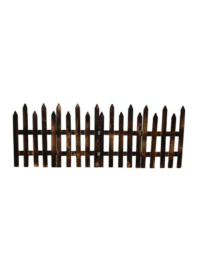 LINGWEI Wooden Solid Fence Brown 40x160x2cm - Image 1