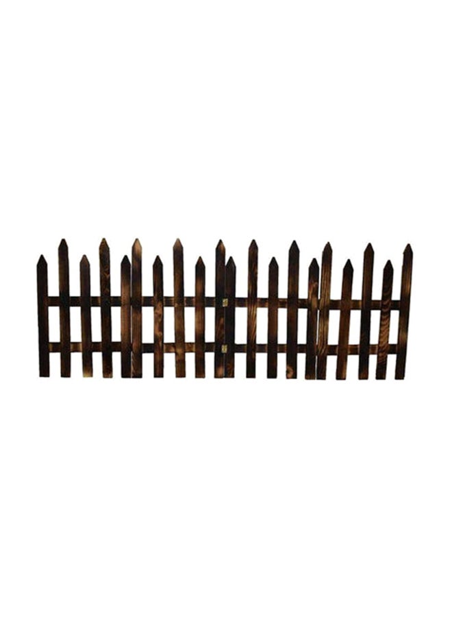 LINGWEI Wooden Solid Fence Brown 50x160x2cm - Image 1