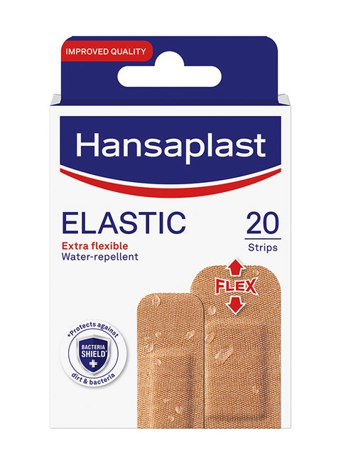 Fabric Wound Plasters Extra Flexible Dressing Water Repellent Plaster Ideal For Finger And Joints Blocks 99% Of Bacteria Assorted 20 Strips