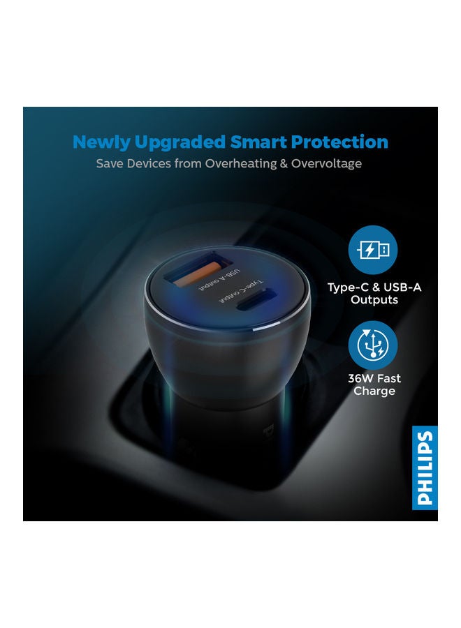 Philips Dual Port USB Car Charger 36W - Image 4
