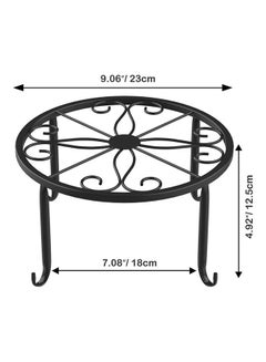 Generic 3-Pack Plant Floor Rack Stand Black 23x12.5x23cm  - Image 2
