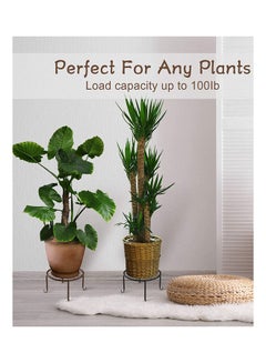 Generic 3-Pack Plant Floor Rack Stand Black 23x12.5x23cm  - Image 4
