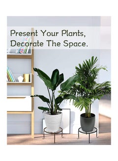 Generic 3-Pack Plant Floor Rack Stand Black 23x12.5x23cm  - Image 5