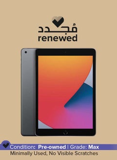 Apple Renewed - iPad - 2020 (8th Gen) 10.2inch 32GB WiFi 4G LTE Space Gray With Facetime  - Image 1