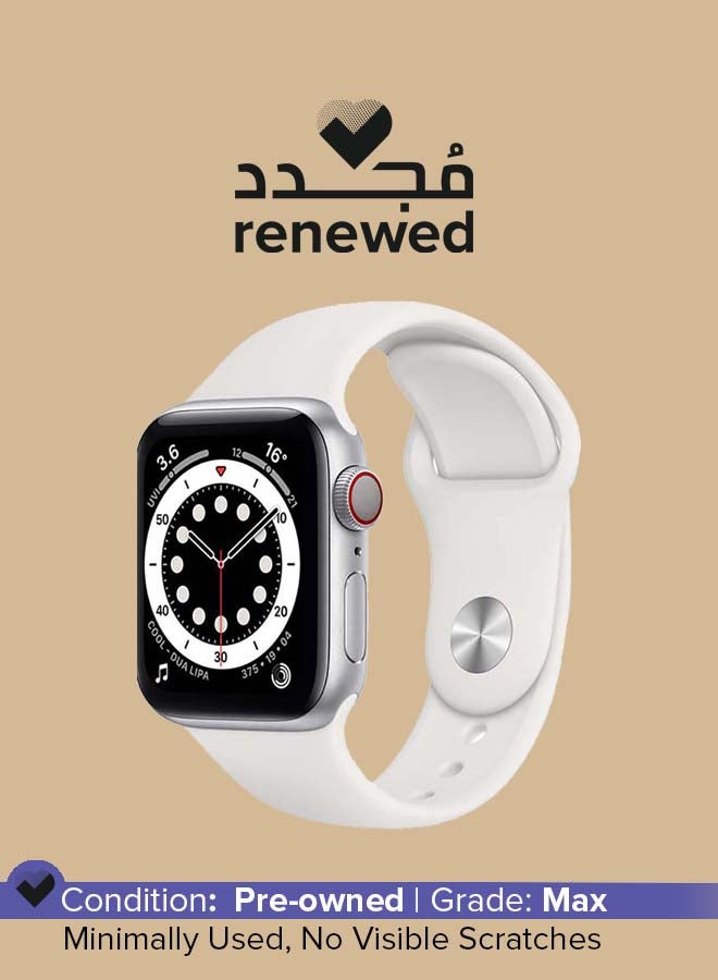 ابل  Renewed - Watch SE-40 mm (GPS + Cellular) Silver Aluminium Case with Sport Band White - Image 1