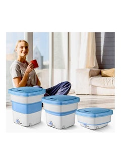AIWANTO Mini Portable Folding Washing Machine 135 W WMWB001 White/Blue  - Image 4