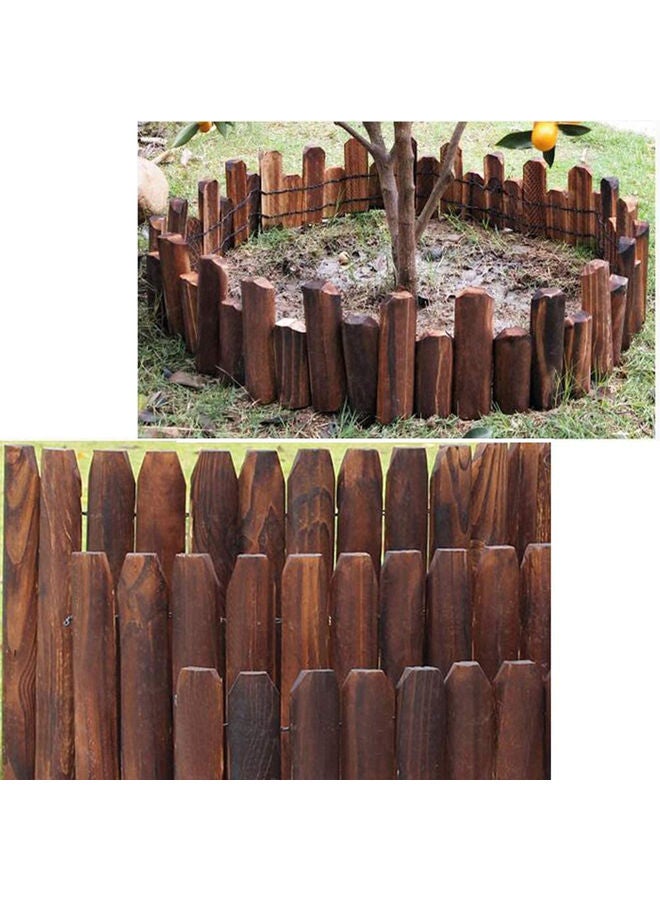 LINGWEI Small Picket Fencing Garden Fence Brown 120x30cm - Image 4
