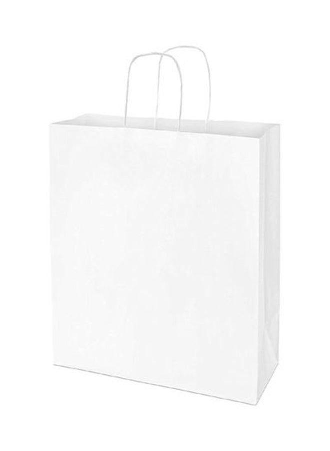 12-Piece Twisted Handles Paper Bag Set White - Image 1