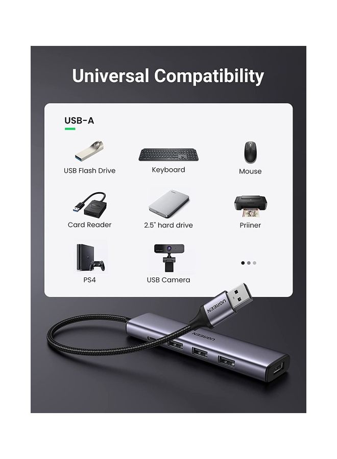 يو جرين - محول تيار بتصميم موزع مقسم بـ4 منافذ USB 3.0 للتمديد وبسرعة نقل بيانات عالية تبلغ 5 جيجابت في الثانية مع منفذ USB C للشحن لأجهزة ماك بوك وآي ماك وسيرفيس برو وXPS وأجهزة الكمبيوتر وفلاش درايف بمنفذ USB - Image 1