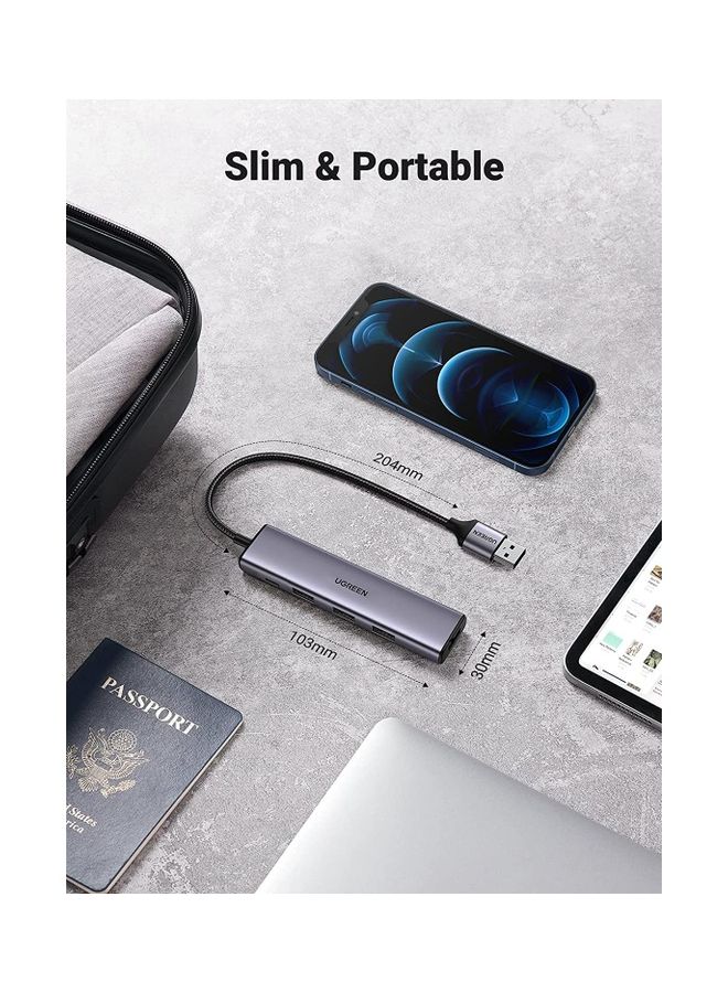 يو جرين - محول تيار بتصميم موزع مقسم بـ4 منافذ USB 3.0 للتمديد وبسرعة نقل بيانات عالية تبلغ 5 جيجابت في الثانية مع منفذ USB C للشحن لأجهزة ماك بوك وآي ماك وسيرفيس برو وXPS وأجهزة الكمبيوتر وفلاش درايف بمنفذ USB - Image 1