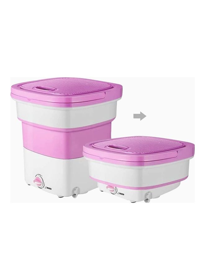 AIWANTO Mini Portable Folding Washing Machine 135 W MINIWM05 White/Pink - Image 2