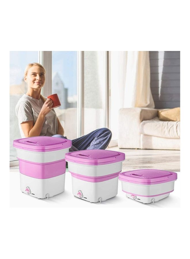 AIWANTO Mini Portable Folding Washing Machine 135 W MINIWM05 White/Pink - Image 4