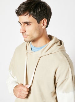 JACK & JONES Tie-Dye Hoodie Beige/White  - Image 2