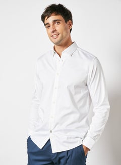 Ted Baker Bobcut Cotton Plain Shirt White  - Image 1