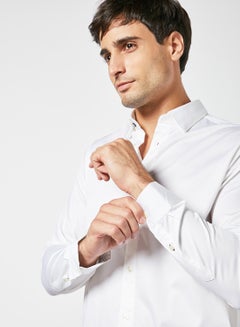 Ted Baker Bobcut Cotton Plain Shirt White  - Image 4
