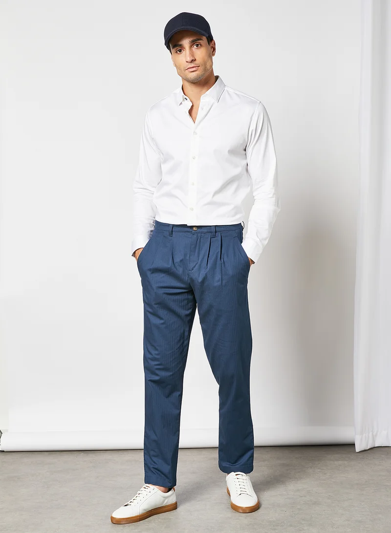 تيد بيكر Talkin Pleated Herringbone Trouser