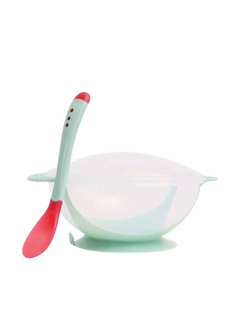 Temperature Sensing Odourless And Harmless Material Baby Feeding Bowl With Spoon