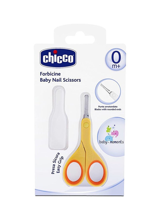 Chicco Forbicine Baby Hygiene Blade Nail Scissors Stainless Steel With Cover For Kids Safety  - Image 2