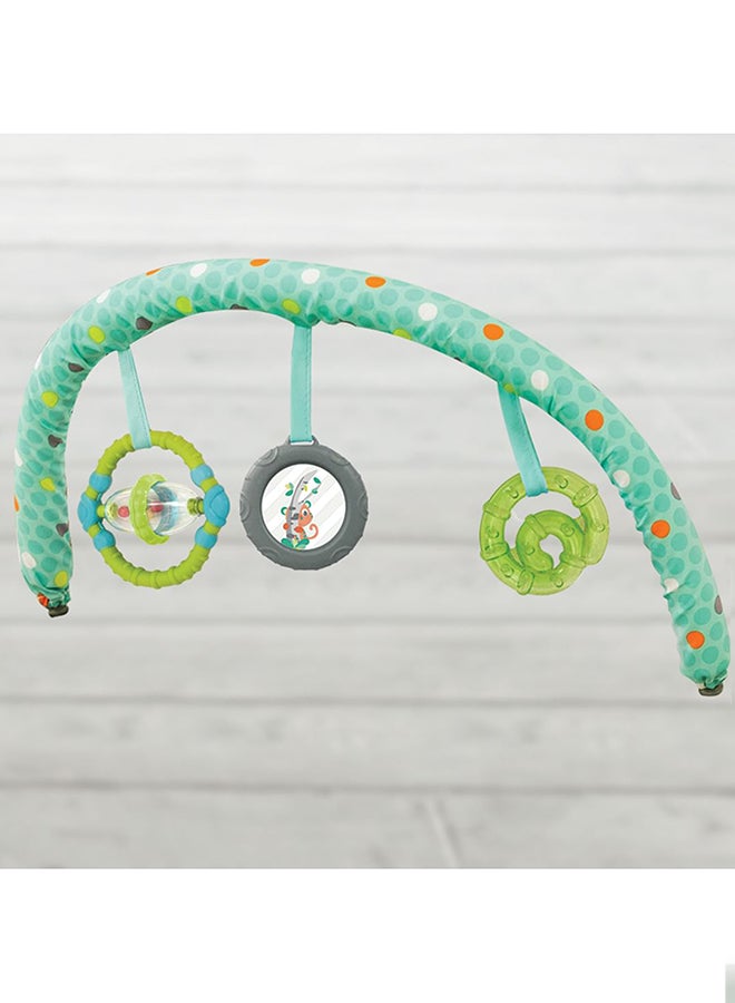 Foldable Deluxe Portable Baby Swing Fold Up Rocker For Toddler With Calming Vibrations And Toy