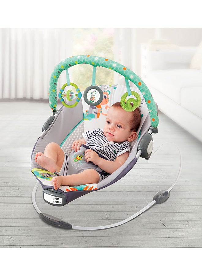 Mastela Foldable Deluxe Portable Baby Swing Fold Up Rocker For Toddler With Calming Vibrations And Toy  - Image 5