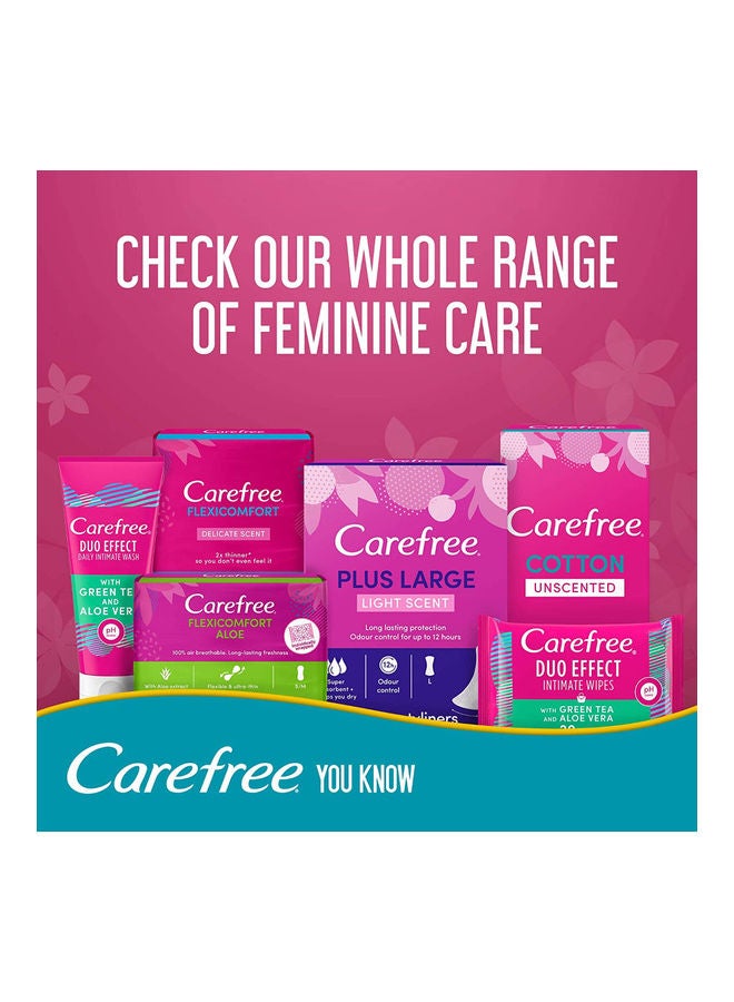 Carefree - Pack of 30 Daily Panty Liners, Cotton, Aloe White 250grams - Image 1
