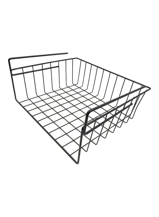 AIWANTO Under Shelf Storage Organizer Metal Basket Black 450grams - Image 1