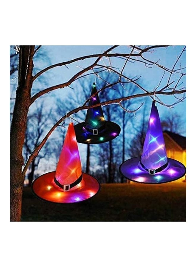 برين جيجلز قبعة ساحرة للهالوين المضيئة مع ضوء LED للأزياء والديكور 35 x 38سم  - Image 3