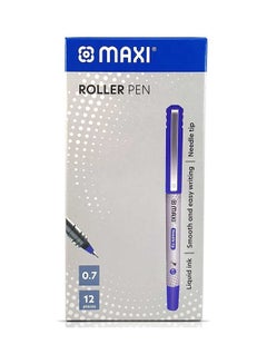 Maxi 12-Piece Roller Pen 0.7mm Tip Multicolour 