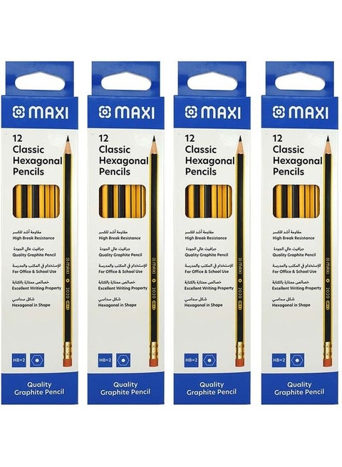 Pack Of 4 HB Pencil Multicolour