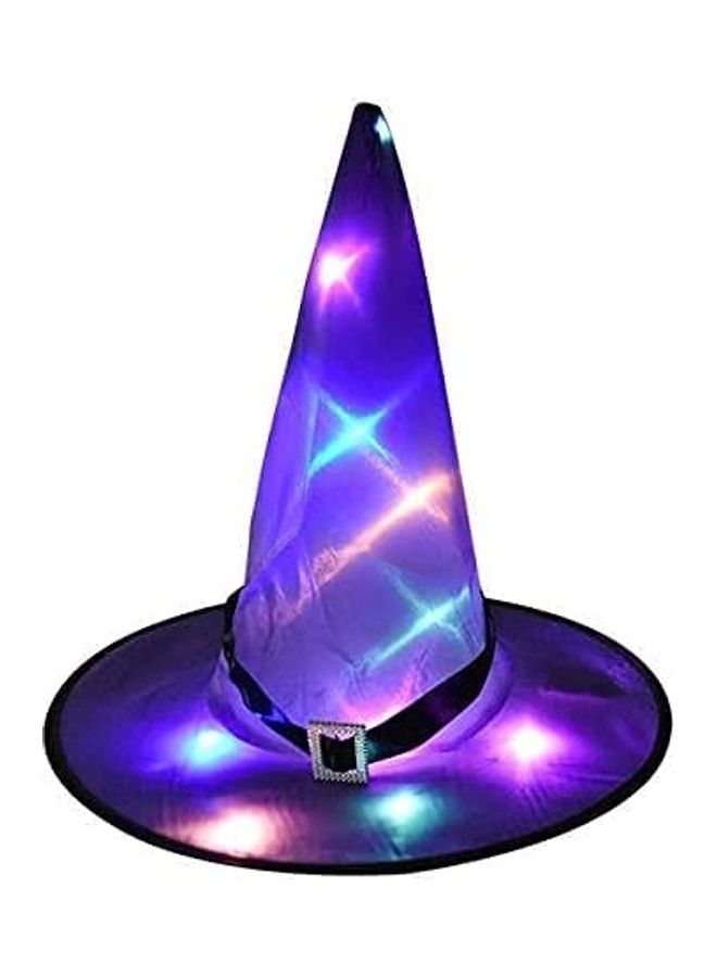 برين جيجلز قبعة ساحرة للهالوين المضيئة مع ضوء LED للأزياء والديكور 35.5 x 38سم  - Image 1