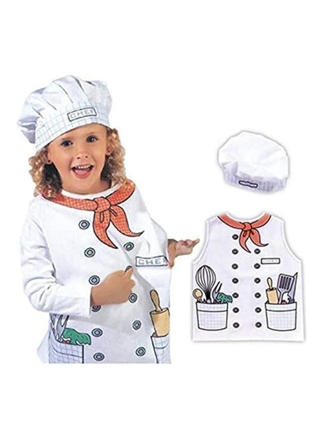 Brain Giggles Kids Chef Costume Dress up Cosplay Halloween For Boys & Girls Pretend Role Play (3-8 Years) 90 x 140cm  - Image 1