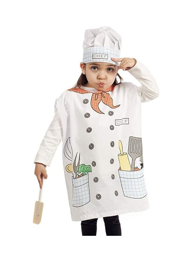Brain Giggles Kids Chef Costume Dress up Cosplay Halloween For Boys & Girls Pretend Role Play (3-8 Years) 90 x 140cm  - Image 2