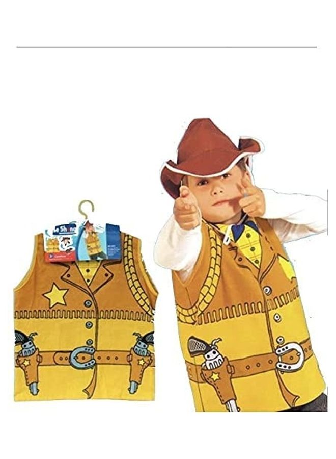Brain Giggles Kids Cowboy Costume Dress up Cosplay Halloween For Boys Pretend Role Play (3-8 Years) 90 x 140cm - Image 3