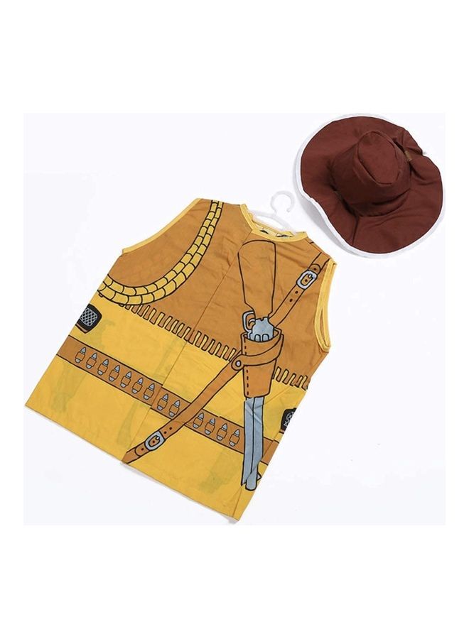 Brain Giggles Kids Cowboy Costume Dress up Cosplay Halloween For Boys Pretend Role Play (3-8 Years) 90 x 140cm - Image 4