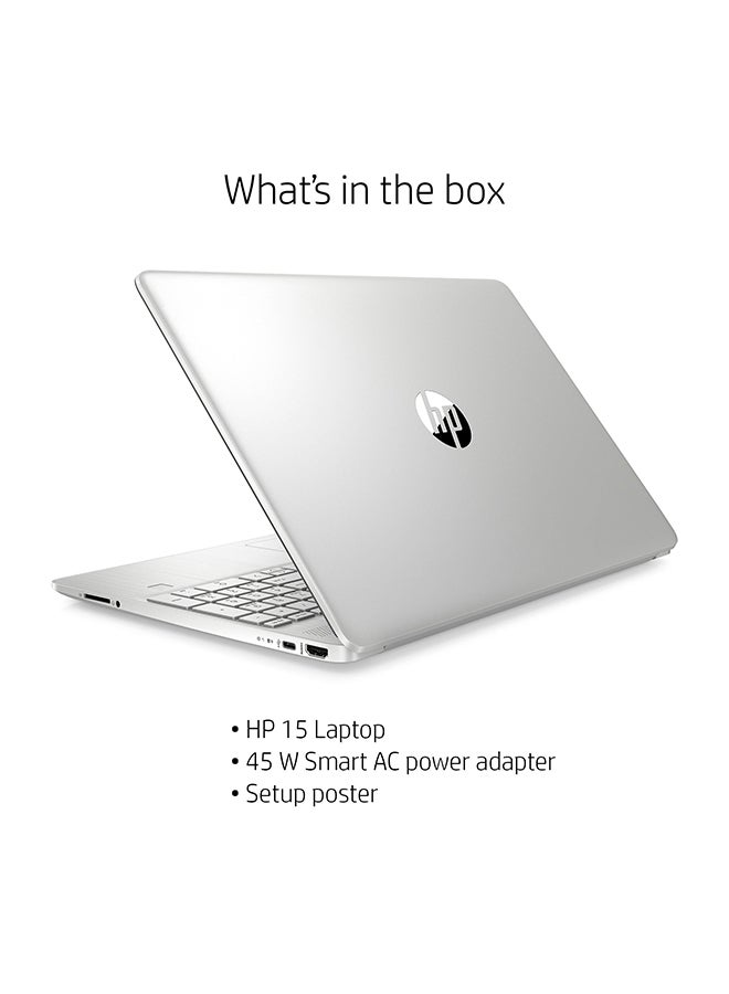 HP - 15-DY1018 (Upgraded Version) Laptop With 15.6-Inch Full HD Display, Core i5 Processer/12GB RAM/512GB SSD/Intel UHD Graphics/Windows 10 /International Version English Nature Silver - Image 1