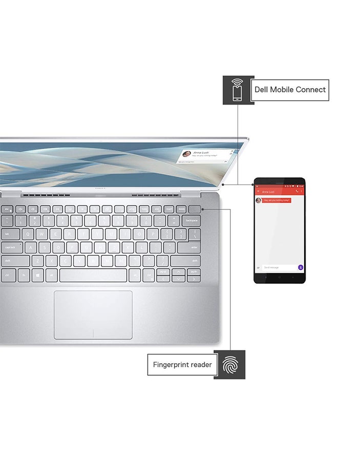 Inspiron 7490-7842SLV (Upgraded Version) Laptop With 14-Inch Full HD Display, Core i7-10510U Processer/8GB RAM/512GB SSD/Intel UHD Graphics/Windows 10 /International Version English Platinum Silver