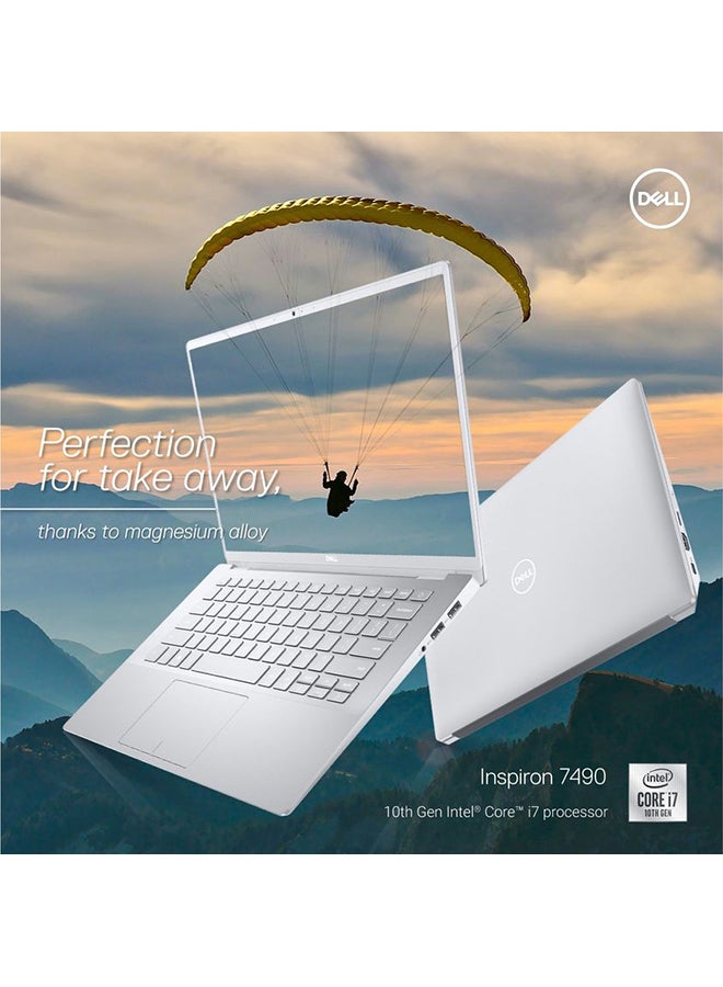 Inspiron 7490-7842SLV (Upgraded Version) Laptop With 14-Inch Full HD Display, Core i7-10510U Processer/8GB RAM/512GB SSD/Intel UHD Graphics/Windows 10 /International Version English Platinum Silver